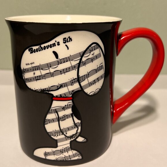 Peanut’s SNOOPY Musical Mutt Beethoven’s 5th Sheet Music Mug ~ Charles M. Schulz - Picture 2 of 8